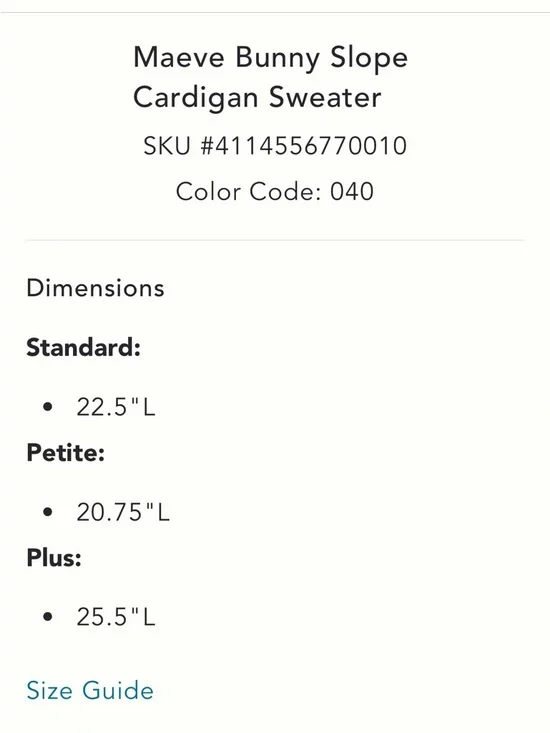 NWT Maeve Bunny Slope Cardigan Sweater - Picture 10 of 10